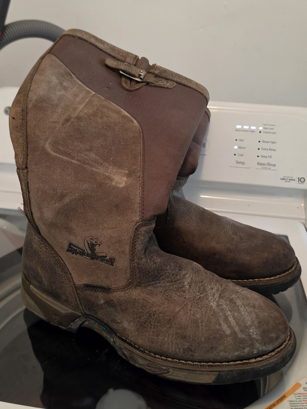 Rocky Men's Brown Pull-On Snake Boots